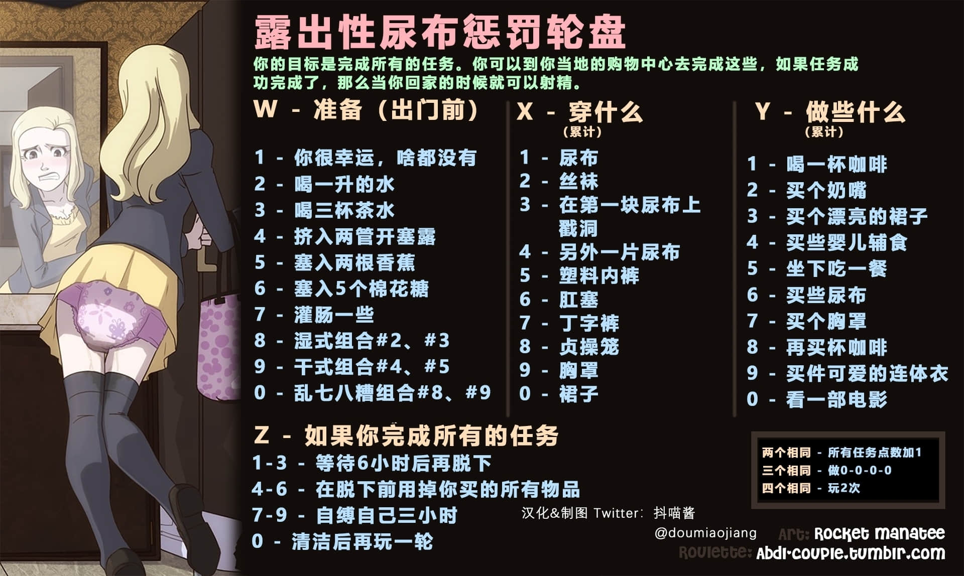 露出性尿布懲罰輪盤