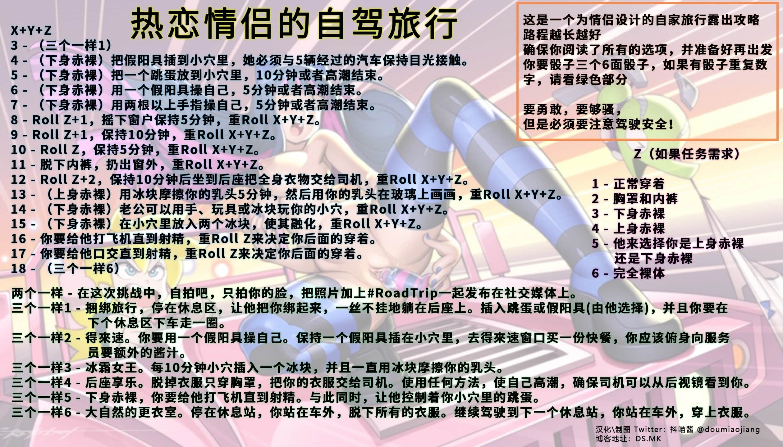熱戀情侶的自駕旅行