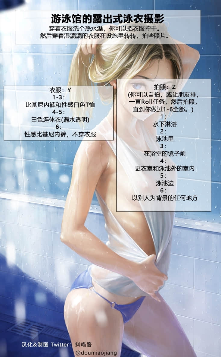 游泳館的露出式泳衣攝影